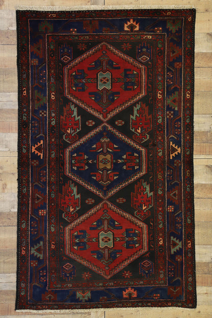 4 x 7 Vintage Persian Hamadan Rug 75237