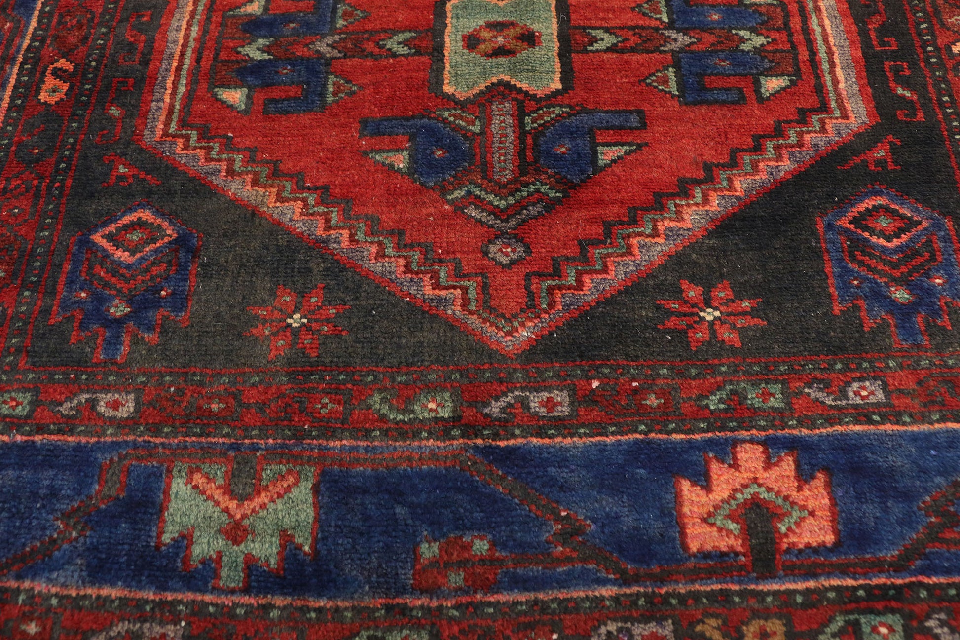 4 x 7 Vintage Persian Hamadan Rug 75237