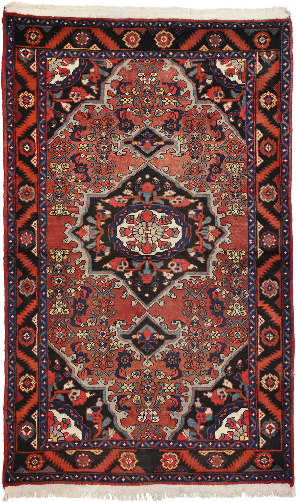 4 x 7 Vintage Persian Hamadan Rug 75238