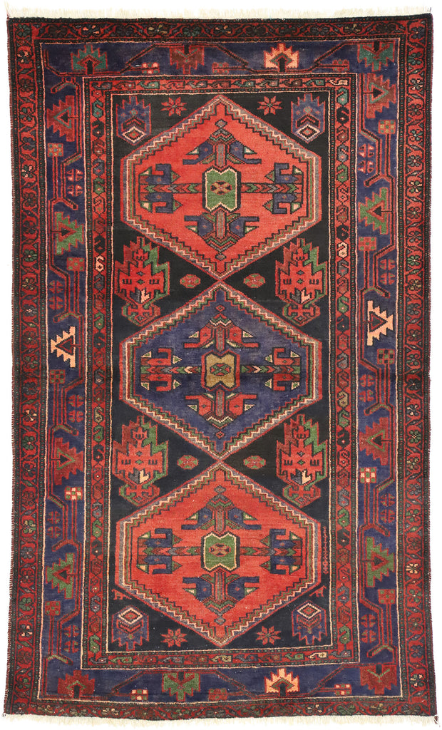 4 x 7 Vintage Hamadan Rug 75242
