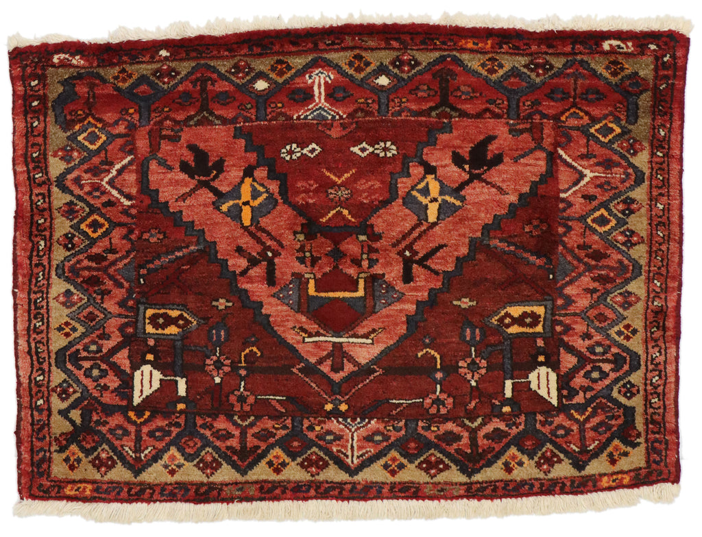 2 x 4 Vintage Persian Hamadan Rug 75245