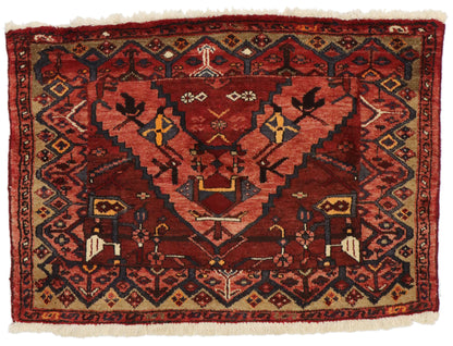2 x 4 Vintage Persian Hamadan Rug 75245