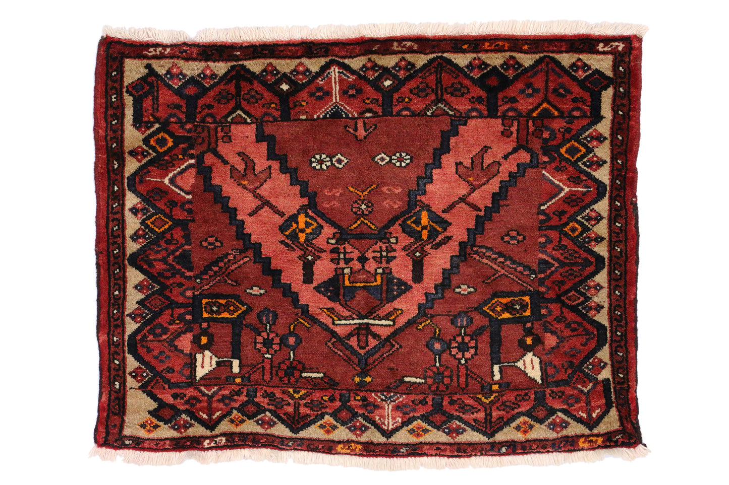 2 x 3 Vintage Persian Hamadan Rug 75247