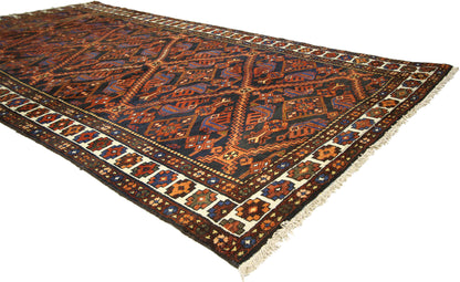 5 x 10 Vintage Persian Bakhtiari Rug 75256