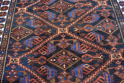 5 x 10 Vintage Persian Bakhtiari Rug 75256
