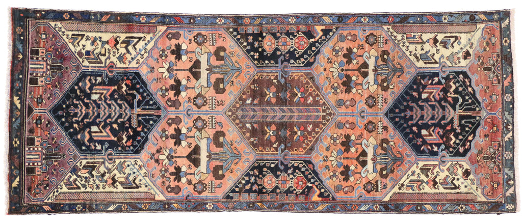 4 x 9 Vintage Persian Bakhtiari Rug 75260