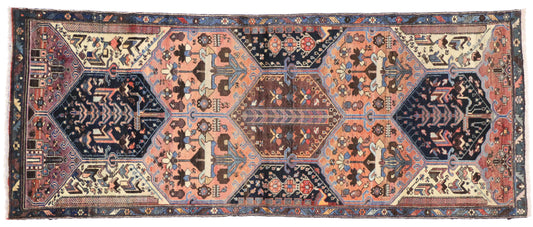 4 x 9 Vintage Persian Bakhtiari Rug 75260