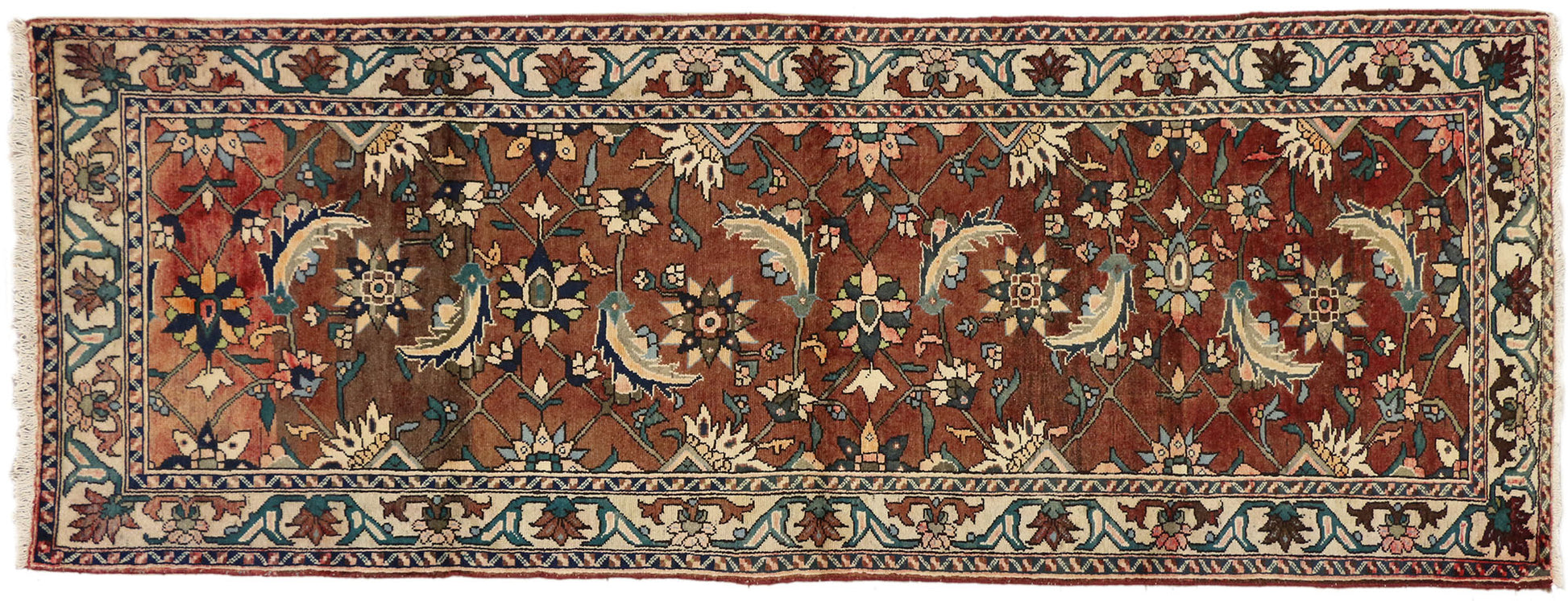 4 x 10 Vintage Persian Bakhtiari Rug 75262