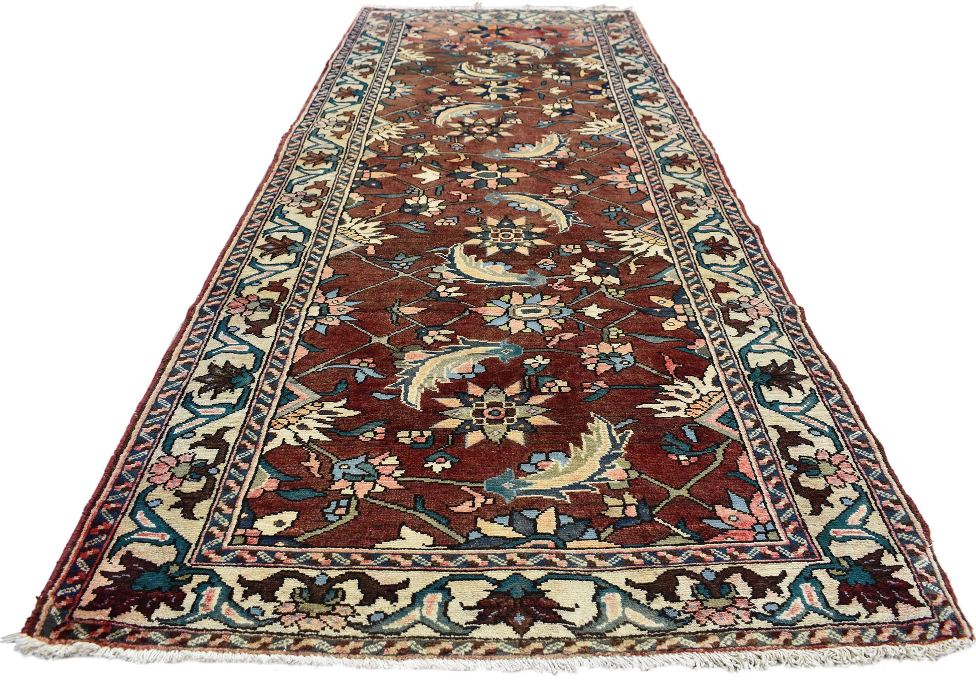 4 x 10 Vintage Persian Bakhtiari Rug 75262