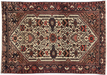 7 x 10 Antique Persian Bakhtiari Rug 75268