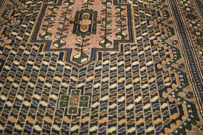 4 x 6 Vintage Persian Bakhtiari Rug 75287