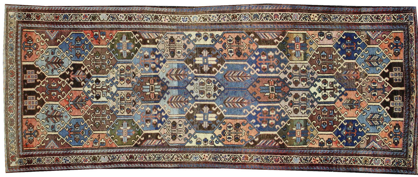 3 x 9 Antique Persian Bakhtiari Rug 75290