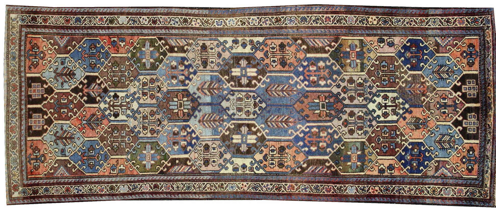 3 x 9 Antique Persian Bakhtiari Rug 75290