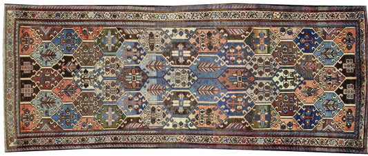 3 x 9 Antique Persian Bakhtiari Rug 75290