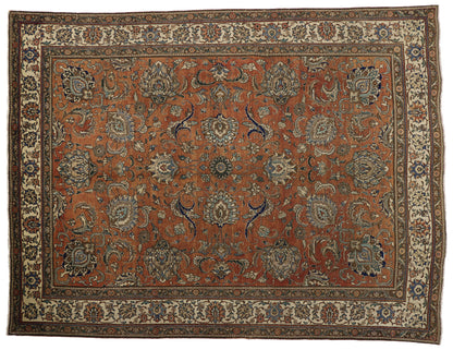 10 x 13 Vintage Persian Tabriz Rug 75296