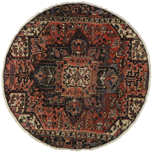 6 x 6 Vintage Heriz Rug 75307