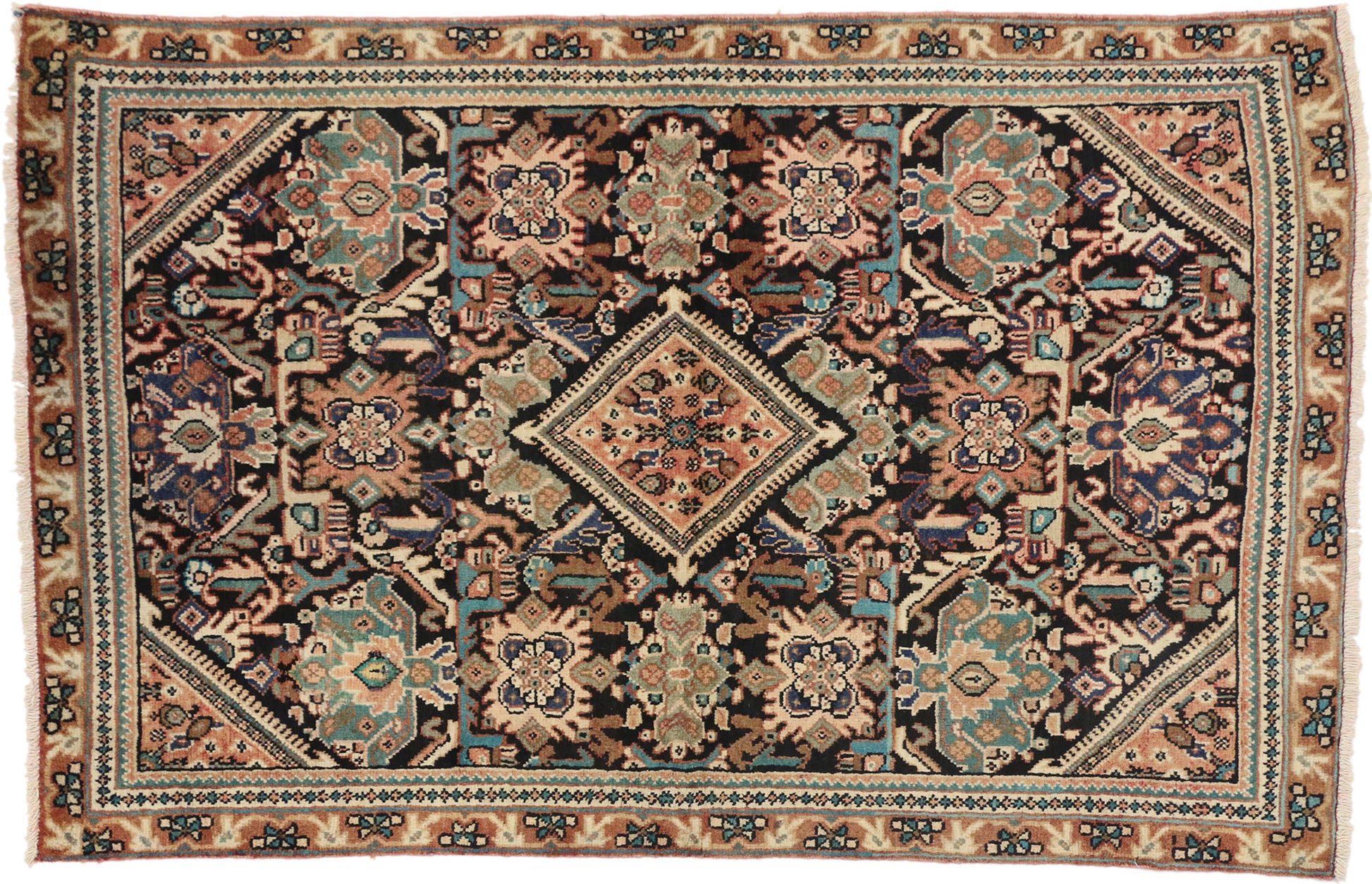 4 x 7 Vintage Persian Mahal Rug 75329