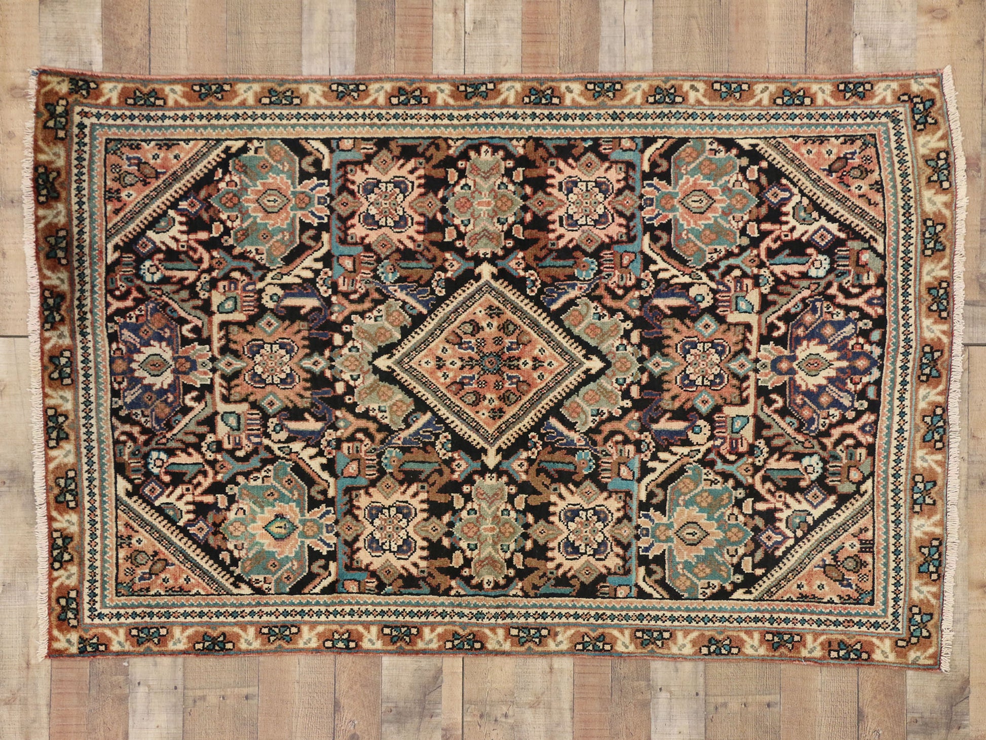 4 x 7 Vintage Persian Mahal Rug 75329