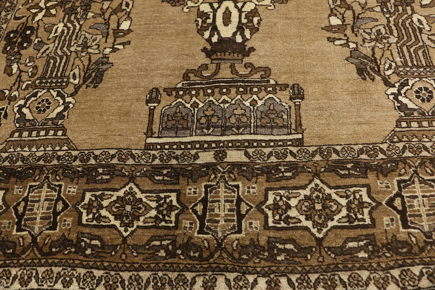 4 x 7 Vintage Persian Semnan Prayer Rug 75335