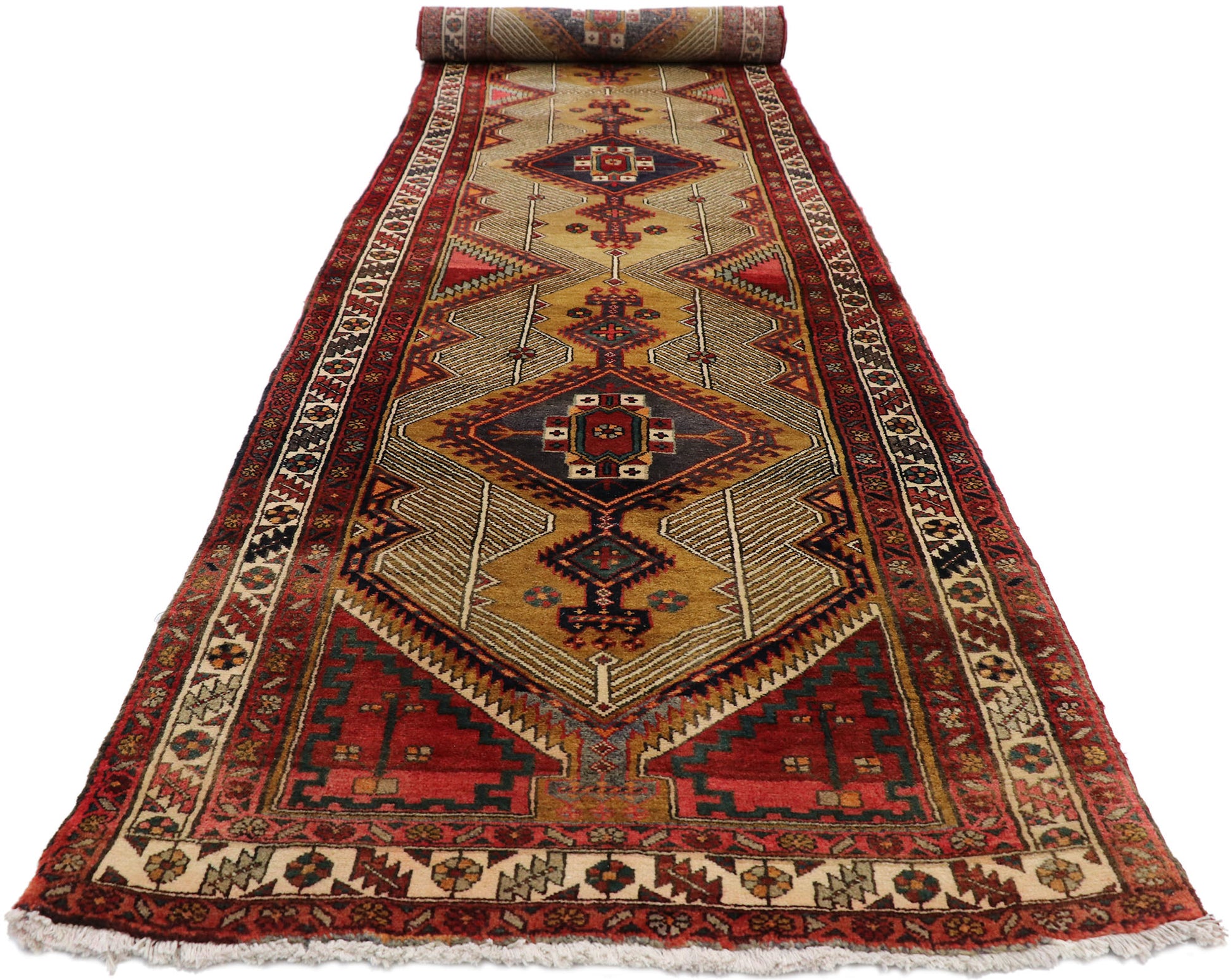 3 x 15 Vintage Persian Azerbaijan Rug 75338