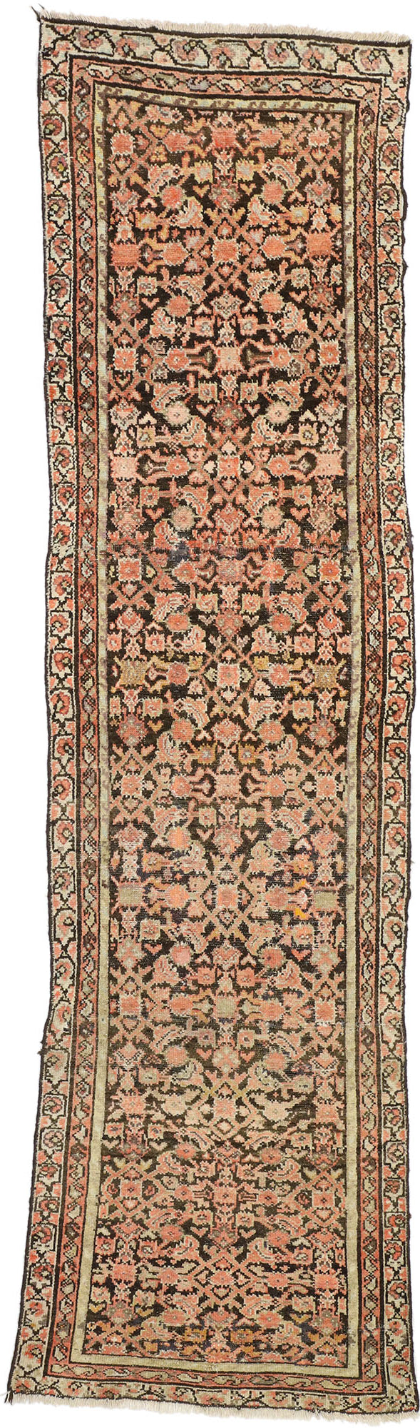 2 x 9 Antique Persian Hamadan Rug 75342