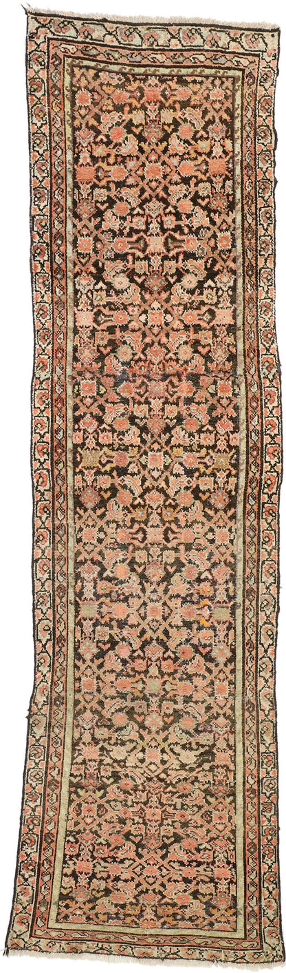 2 x 9 Antique Persian Hamadan Rug 75342