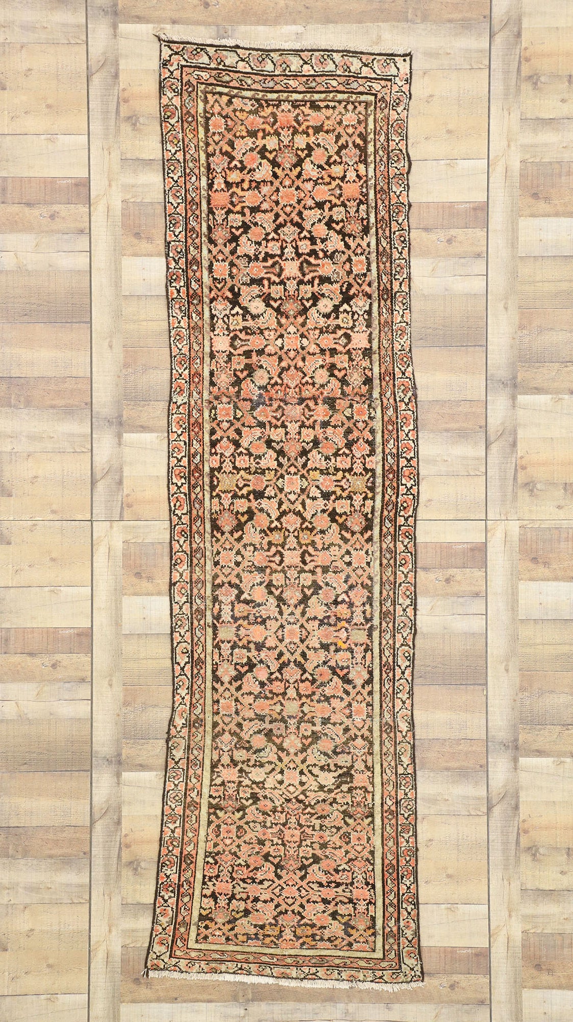 2 x 9 Antique Persian Hamadan Rug 75342
