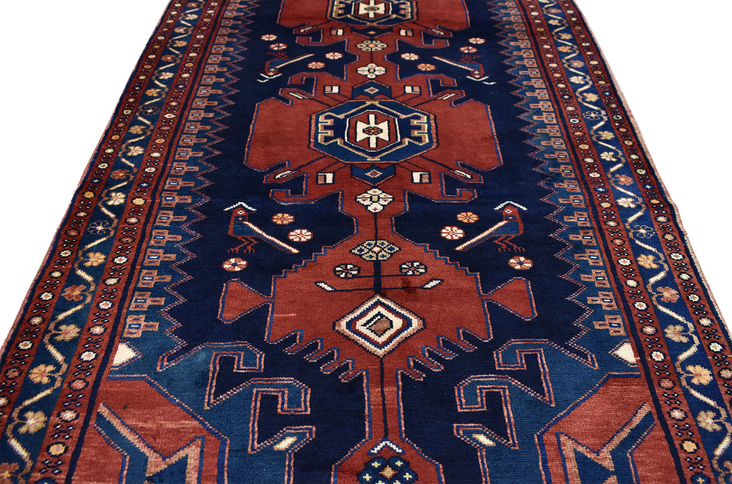 4 x 10 Antique Persian Hamadan Rug 75360
