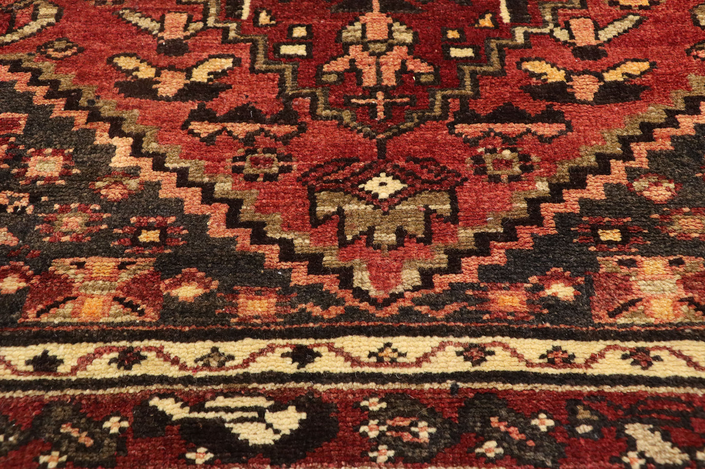 3 x 13 Vintage Persian Hamadan Runner 75364
