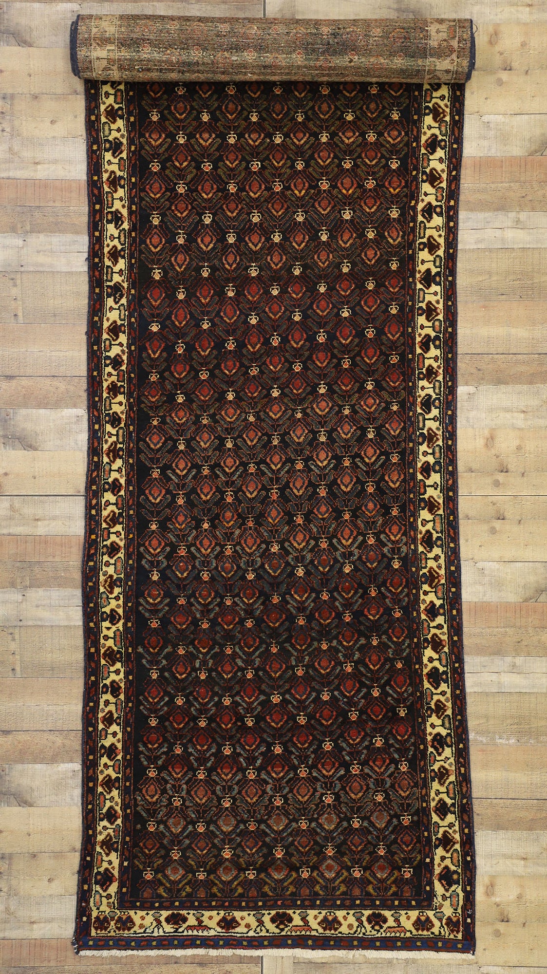 4 x 18 Antique Persian Malayer Rug 75367