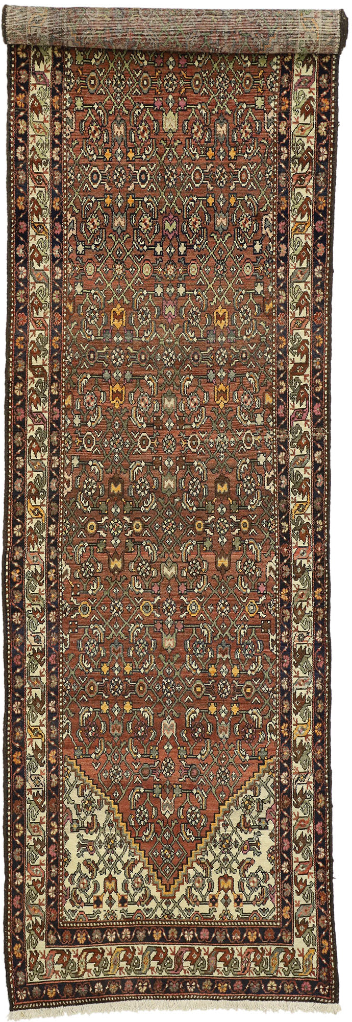 3 x 13 Vintage Hamadan Rug 75379