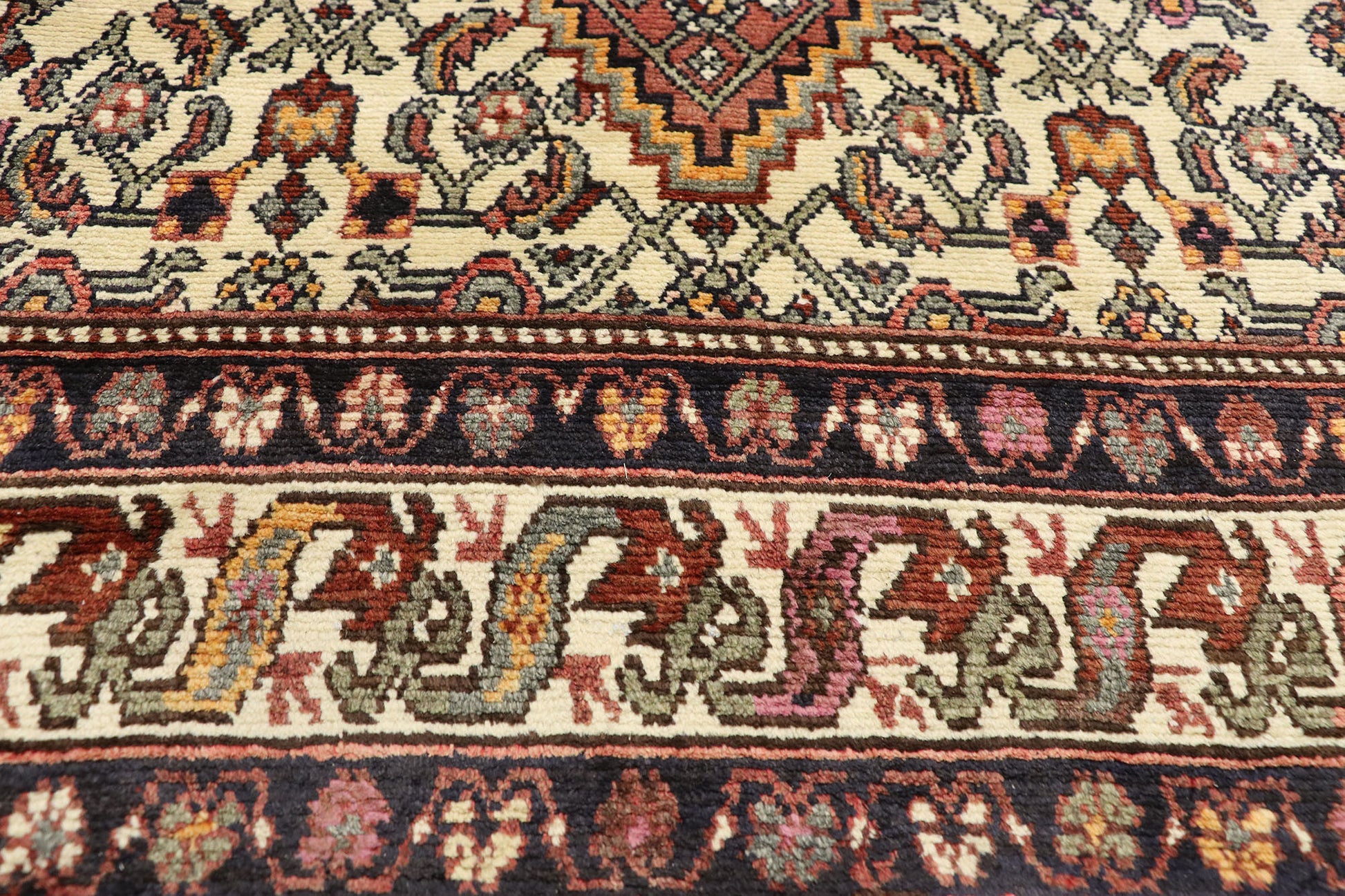 3 x 13 Vintage Hamadan Rug 75379