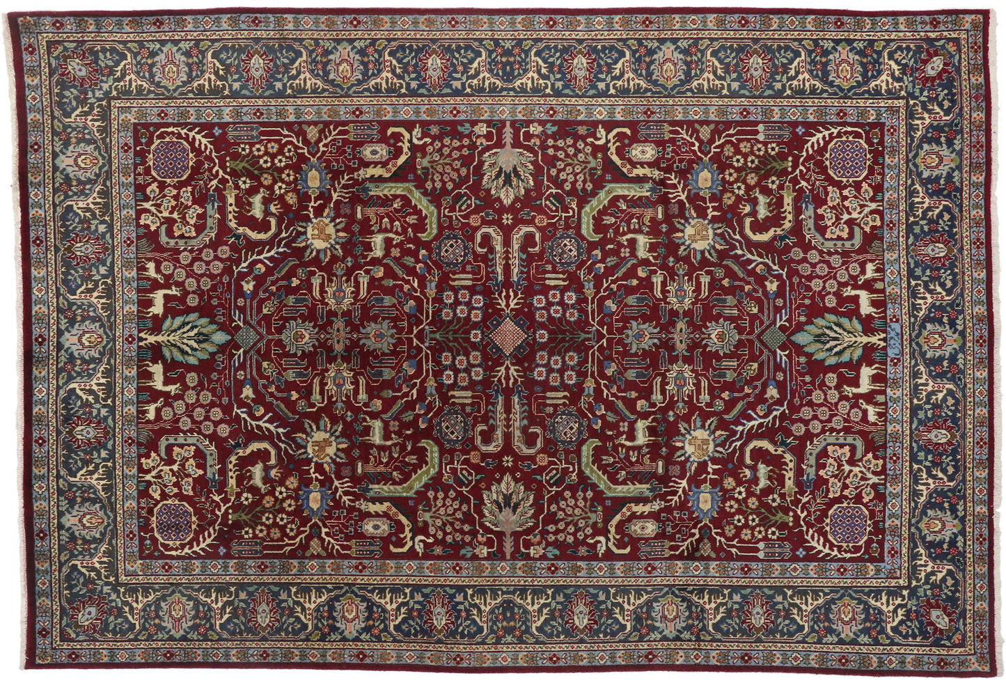 7 x 10 Vintage Persian Tabriz Rug 75511