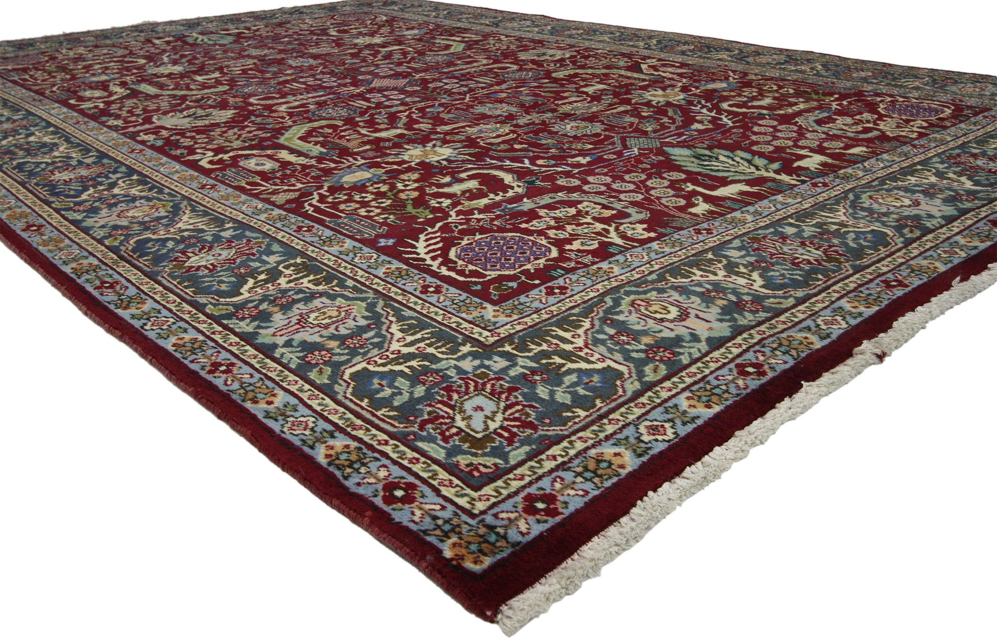 7 x 10 Vintage Persian Tabriz Rug 75511