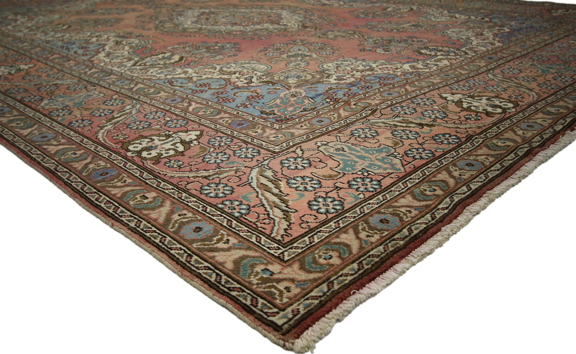 11 x 13 Vintage Tabriz Rug 75532