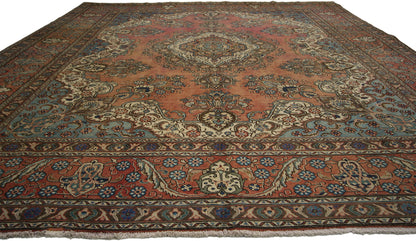 11 x 13 Vintage Tabriz Rug 75532