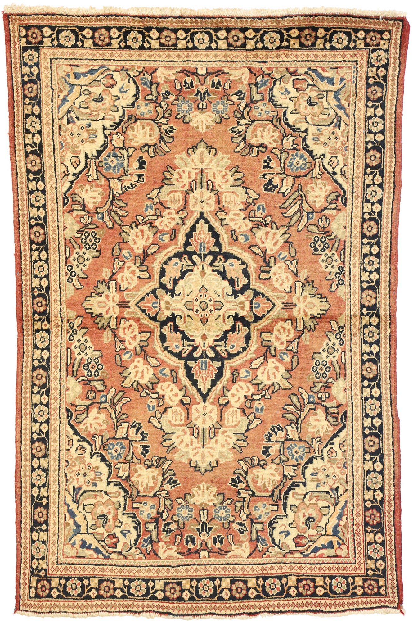 4 x 7 Vintage Persian Mahal Rug 75536