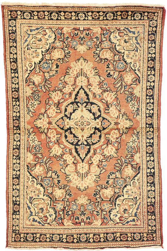 4 x 7 Vintage Persian Mahal Rug 75536