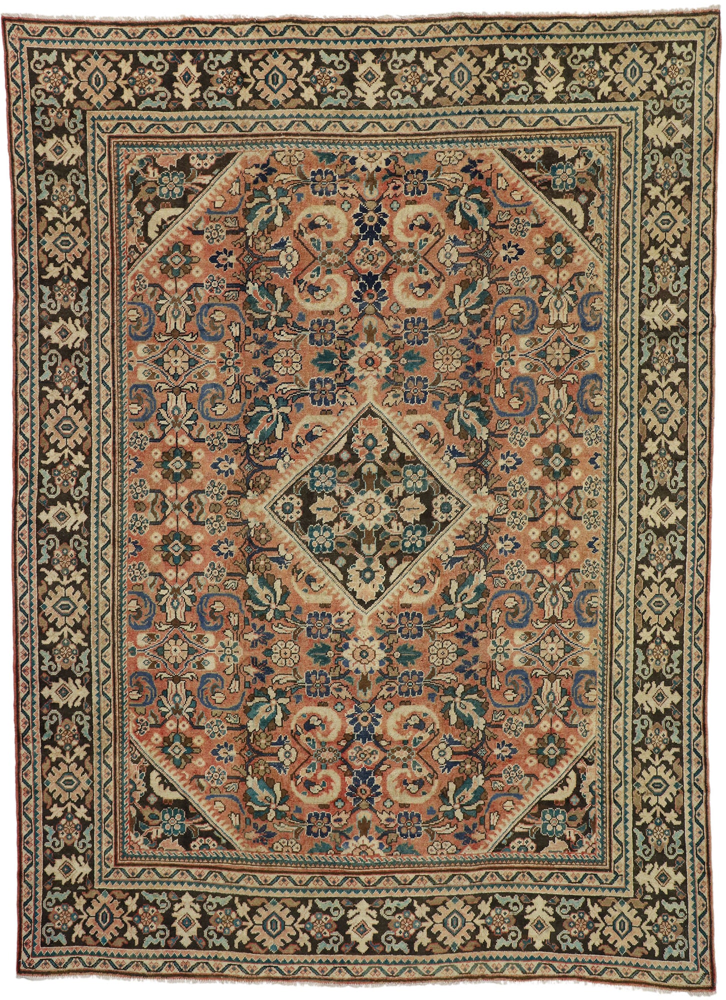 10 x 13 Vintage Mahal Rug 75539
