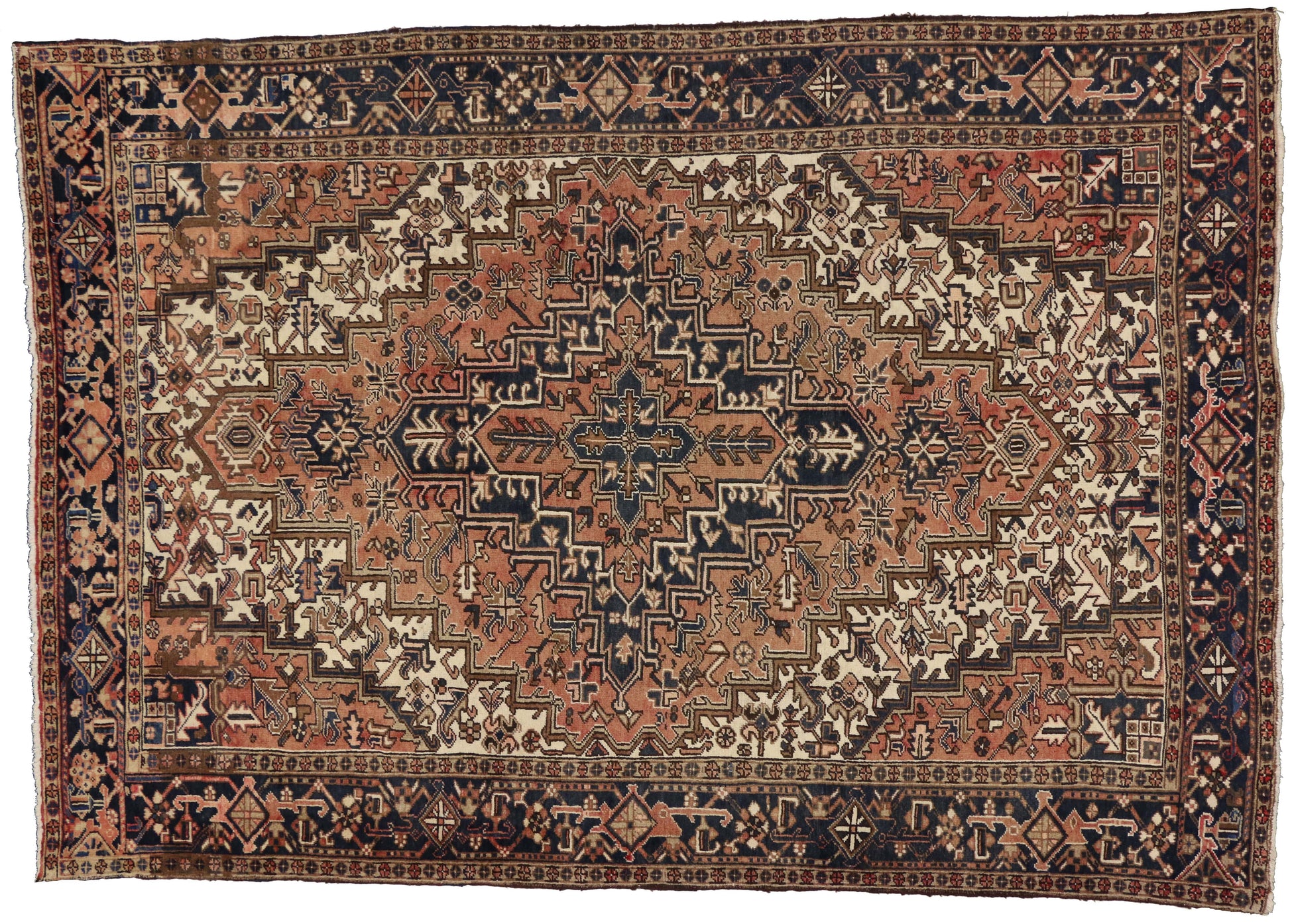 7 x 11 Vintage Heriz Rug 75542