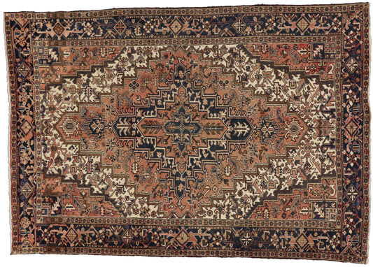 7 x 11 Vintage Heriz Rug 75542