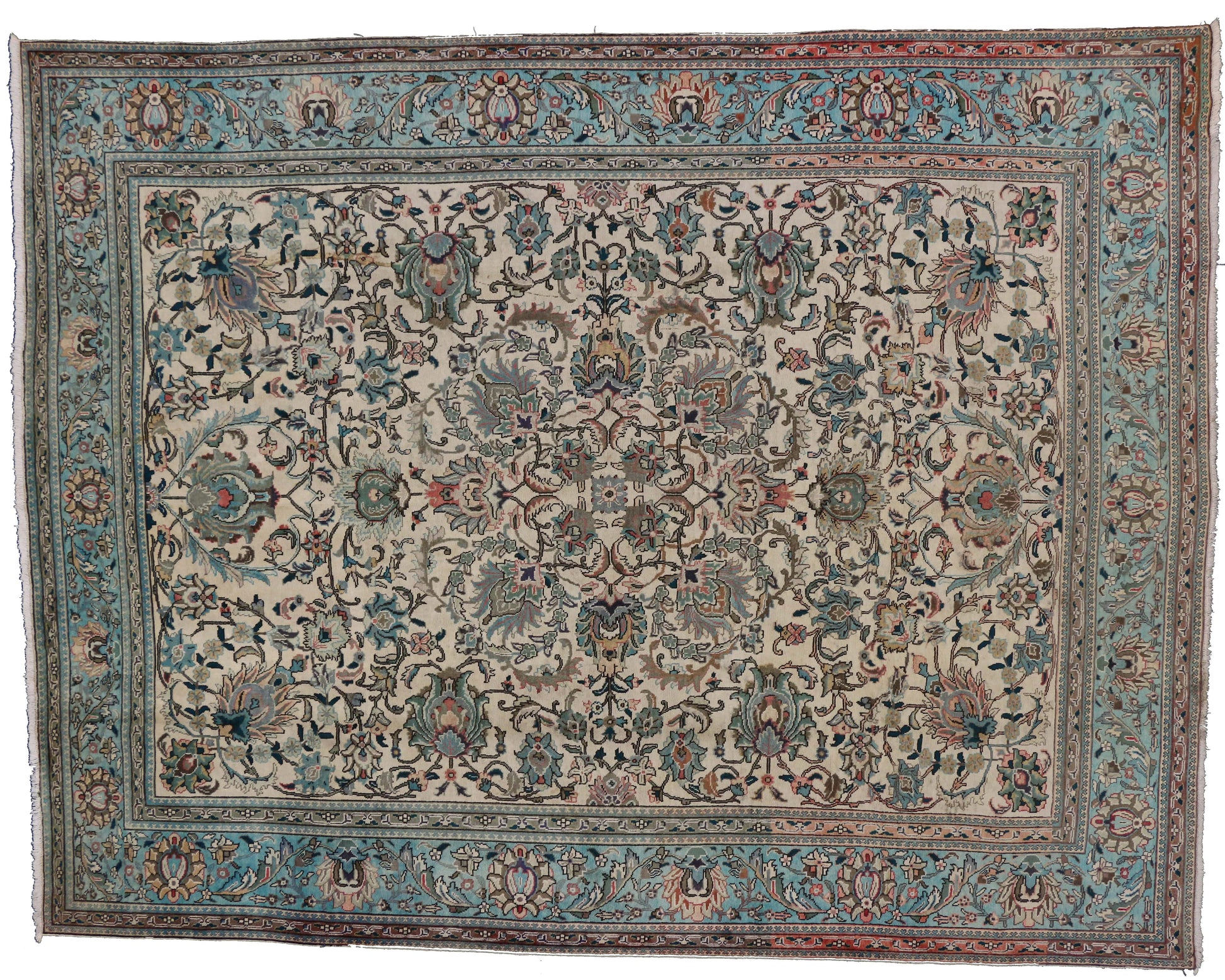 10 x 13 Vintage Tabriz Rug 75545