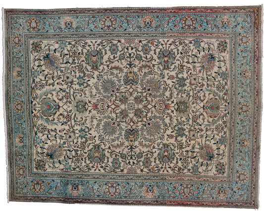 10 x 13 Vintage Tabriz Rug 75545