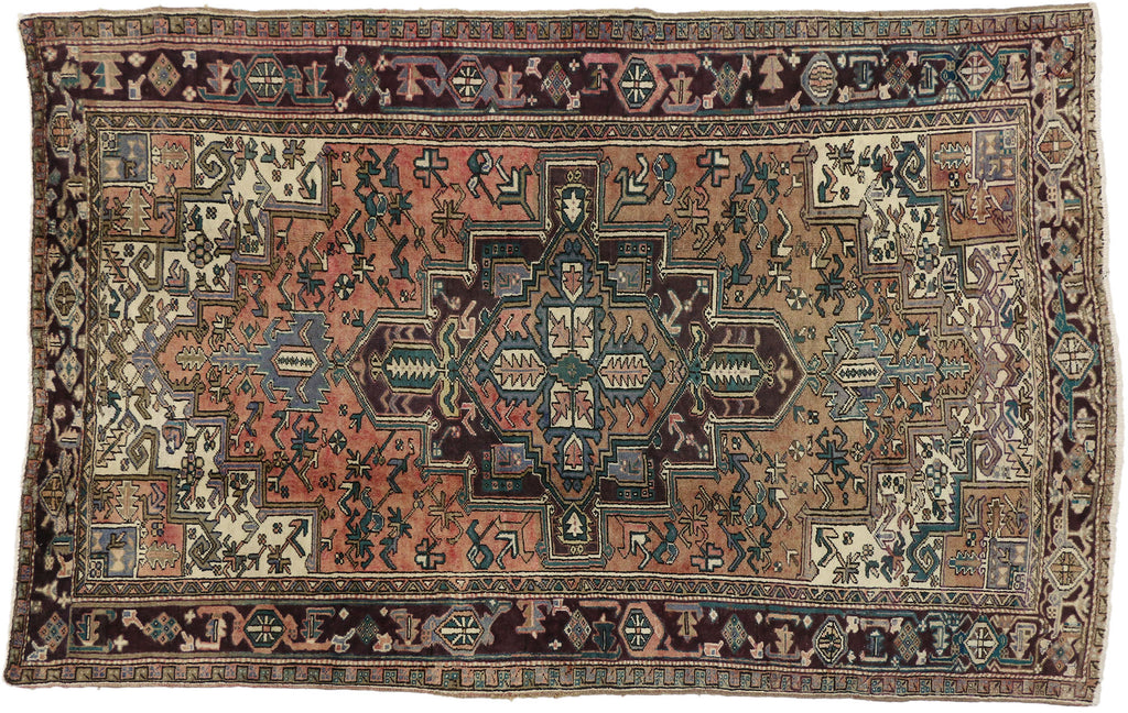 6 x 9 Vintage Persian Heriz Rug 75553