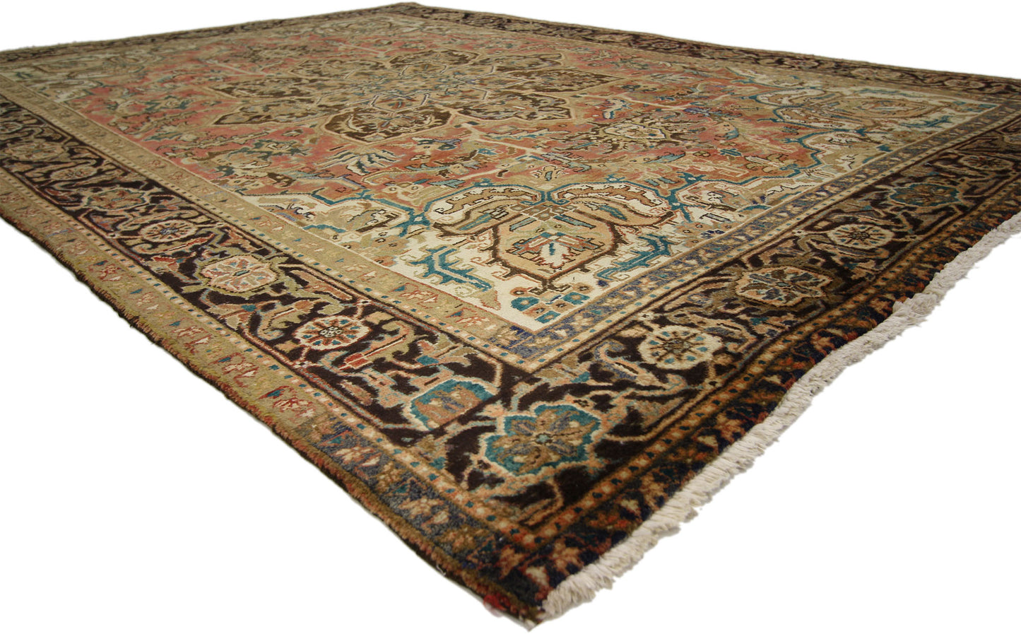 7 x 10 Vintage Persian Heriz Rug 75554