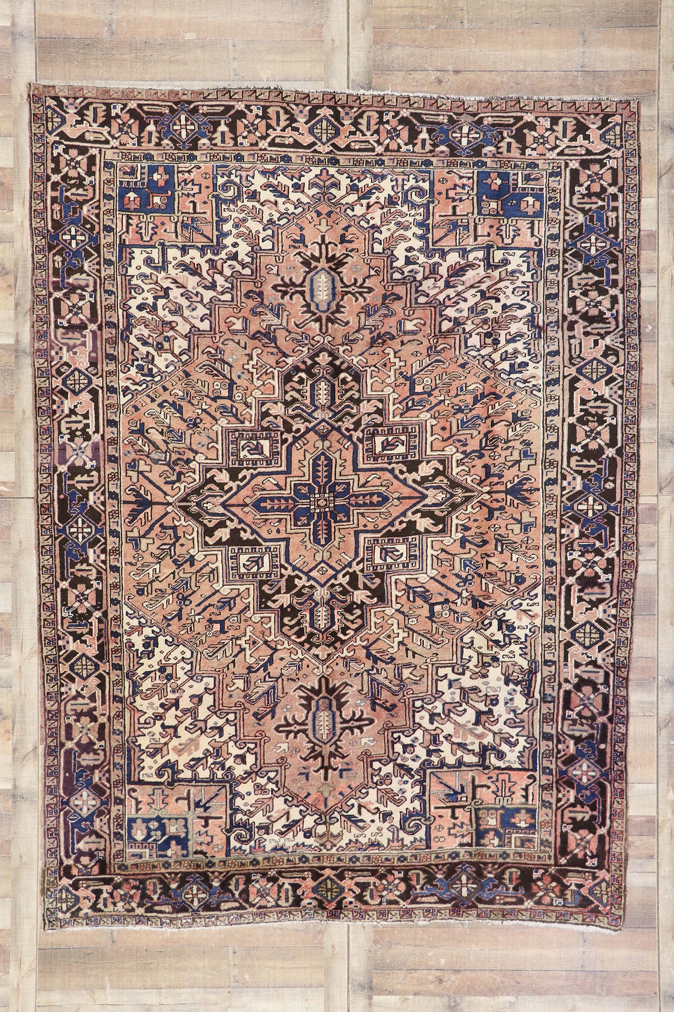 8 x 11 Vintage Persian Heriz Rug 75555