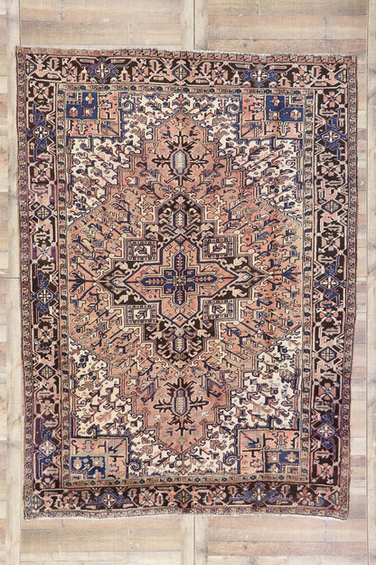 8 x 11 Vintage Persian Heriz Rug 75555