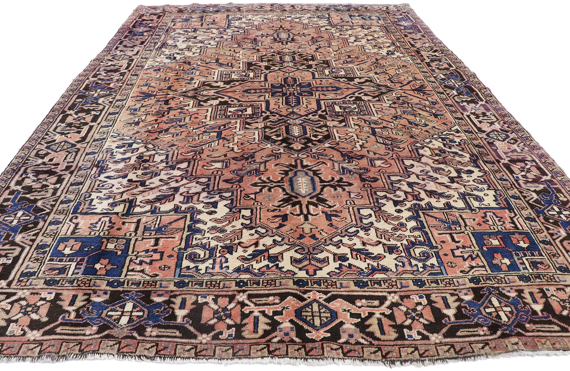 8 x 11 Vintage Persian Heriz Rug 75555