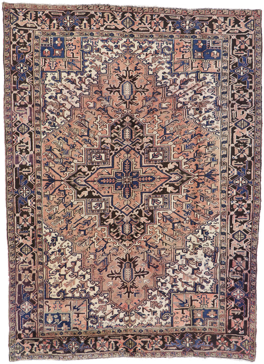 8 x 11 Vintage Persian Heriz Rug 75555