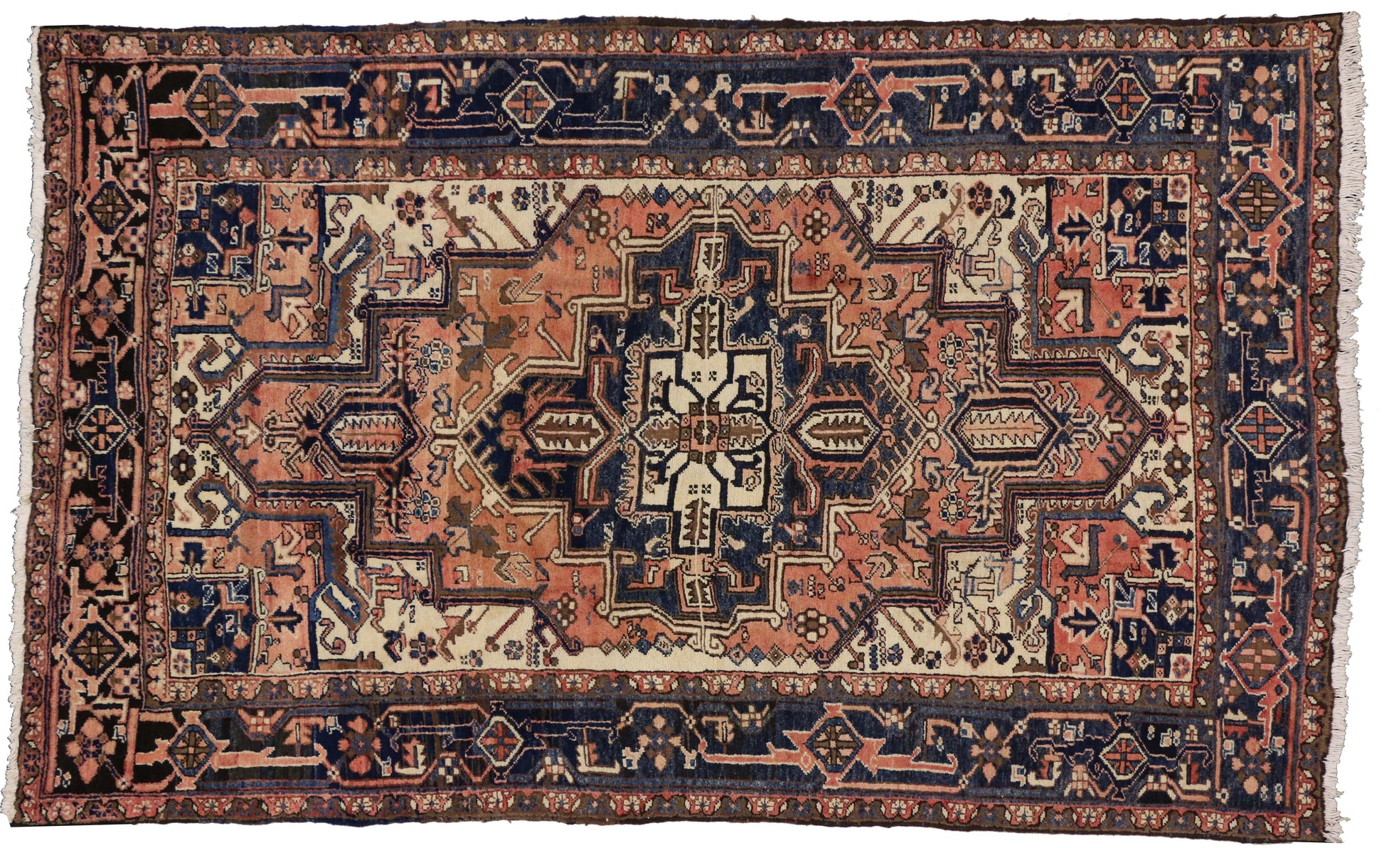 6 x 9 Vintage Persian Heriz Rug 75558